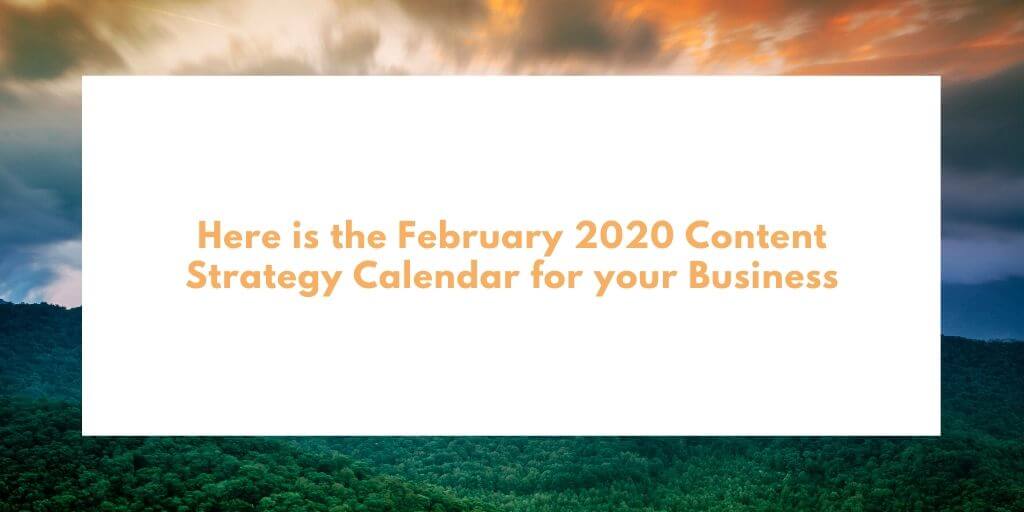 February content Calendar